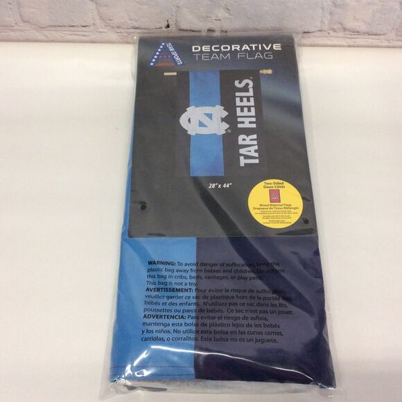 North Carolina UNC Tar Heels 28 inch x 44 inch 2 Sided Flag NEW - Picture 6 of 11